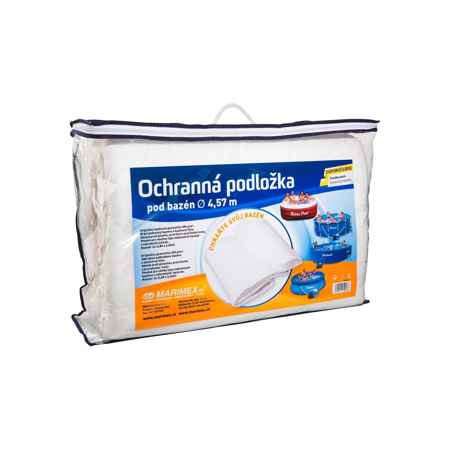 Podložka ochranná pod bazén 4,8 x 2,4 m, 2 ks, bazény do pr. 4,57 m