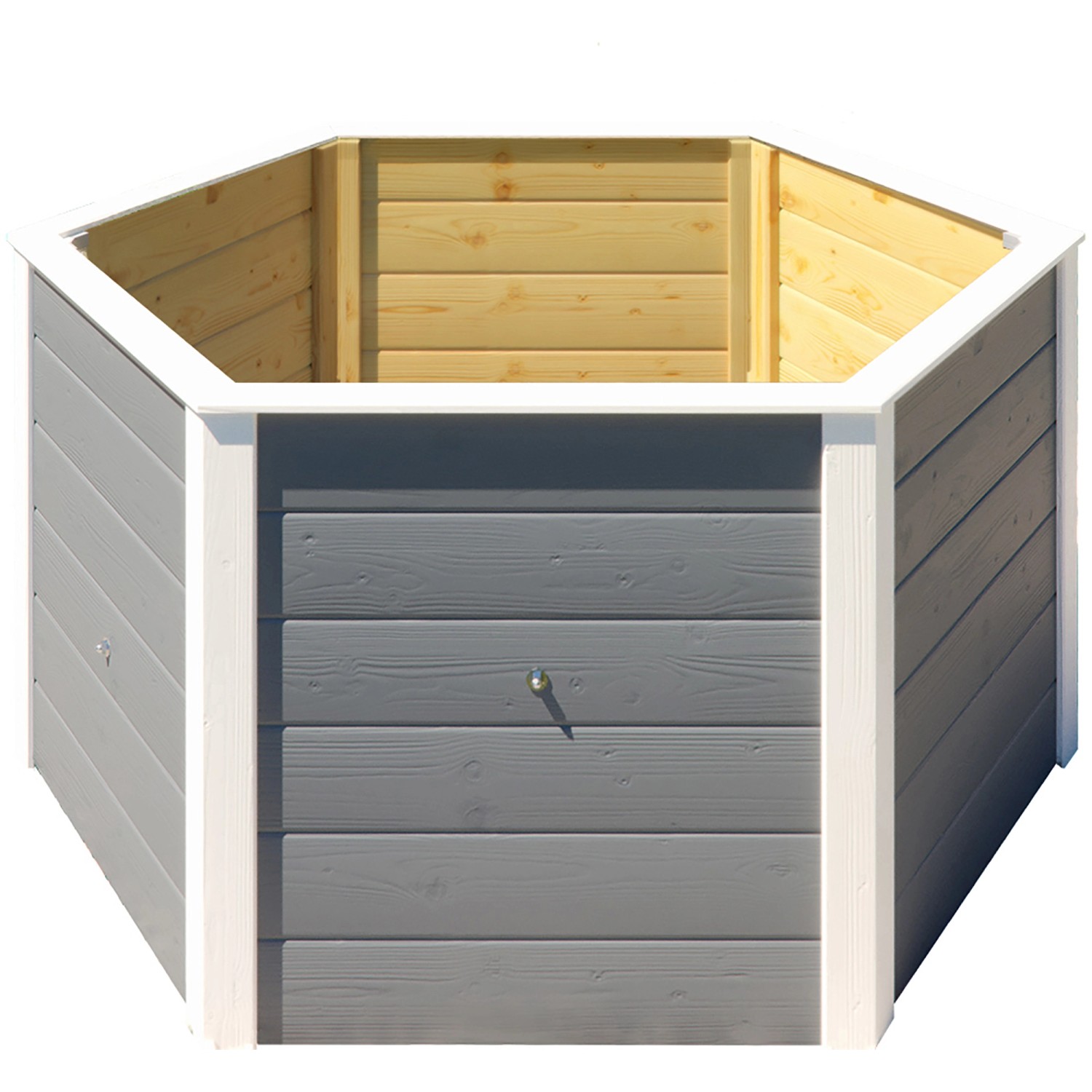 Weka Vyvýšený záhon 669, 6-hranný, sivý, 143 x 143 x 68,5 cm