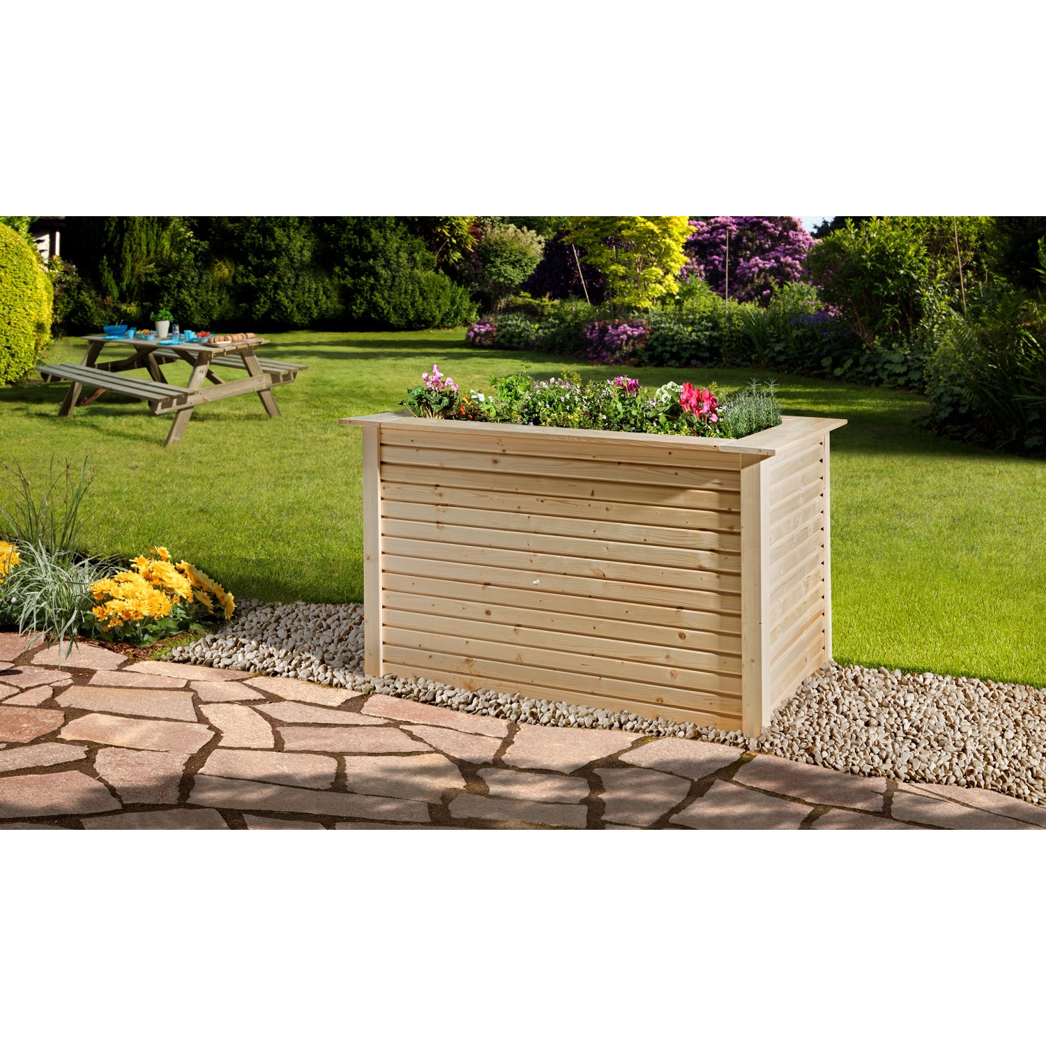 Weka Vyvýšený záhon Profi WekaLine 669, prírodný, 81 x 131 x 91 cm