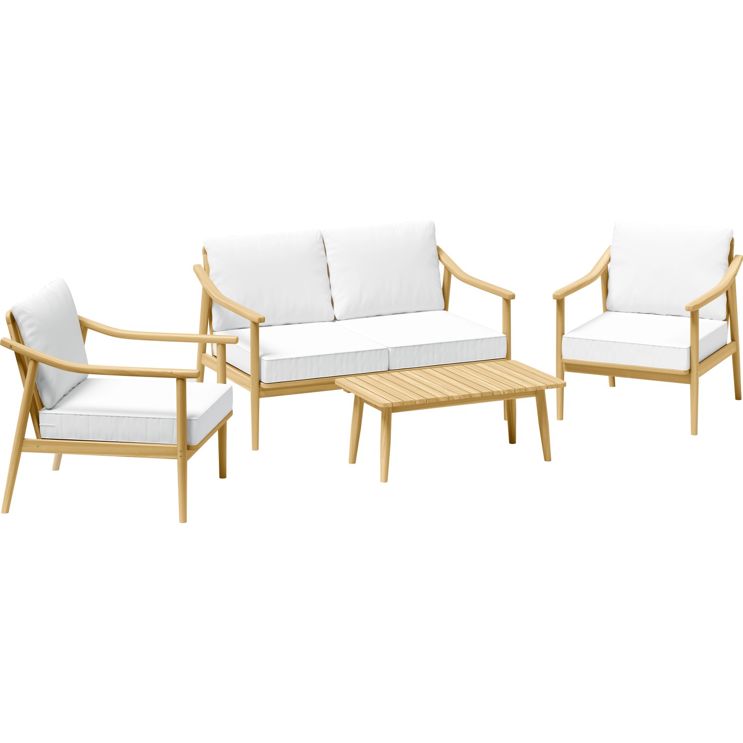 Zostava záhradného nábytku Lakewood, akáciové drevo, 4dielna