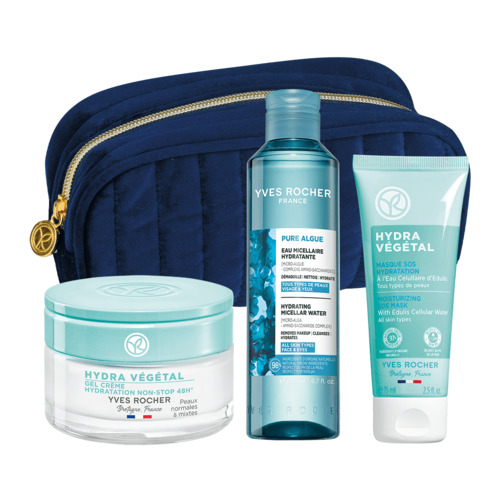 Sada starostlivosti o pleť Hydra Vegetal s micelárnou vodou v kozmetickej taštičke